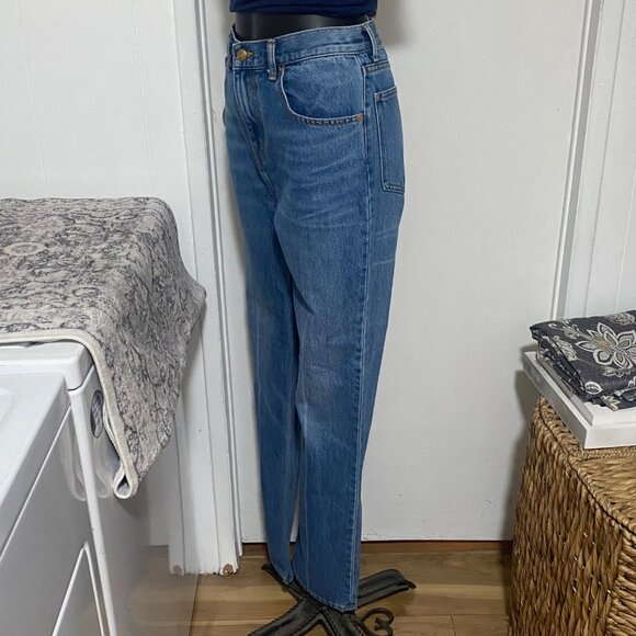 Tory Burch High Waisted Straight Leg Jeans in Blue Size 28 - Picture 5 of 9